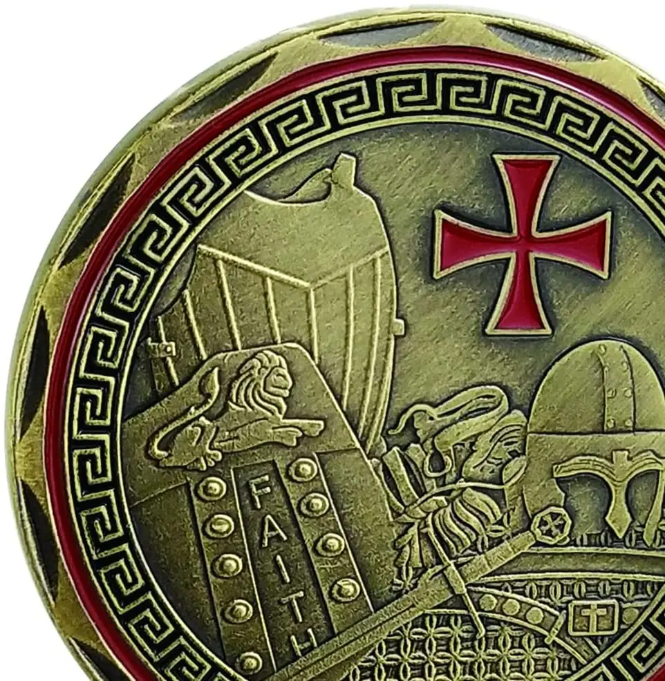 PUT ON THE FULL ARMOR OF GOD Coin The knight templar pray always coin