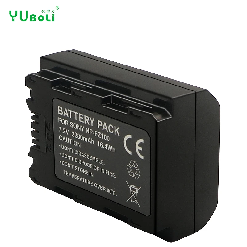 7.2V 2280mAh NP-FZ100 NP FZ100 NPFZ10 Rechargeable lithium battery  for Sony Alpha 9, A9, A9R, A9S, A7R MARK 3 III, A7, BC-QZ1