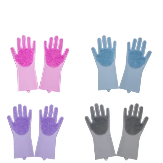 
New Product Ideas BPA free Kitchen Cleaning Scrubber Reusable Silicone Dishwashing safety hand Gloves 
