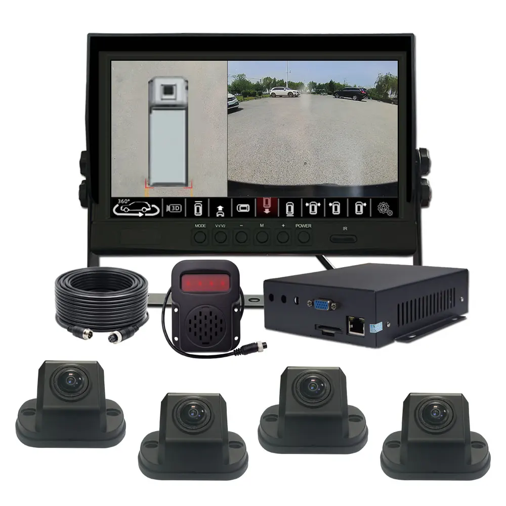 3d 360 панорамная система объемного обзора для автобуса или с 10 1 '1024x600 Hd Ips-панелью 720p Ahd монитора