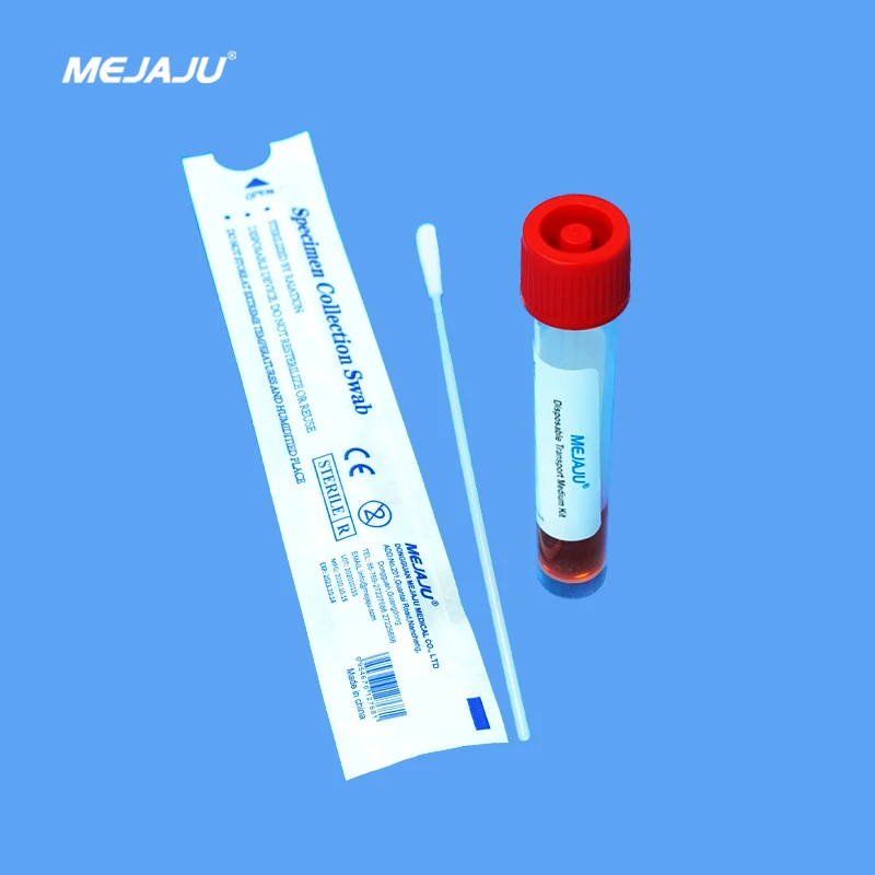 Supplies Flocked Nasal Swab Nasopharyngeal Sterile throat swab tube Nylon flocked swab kit