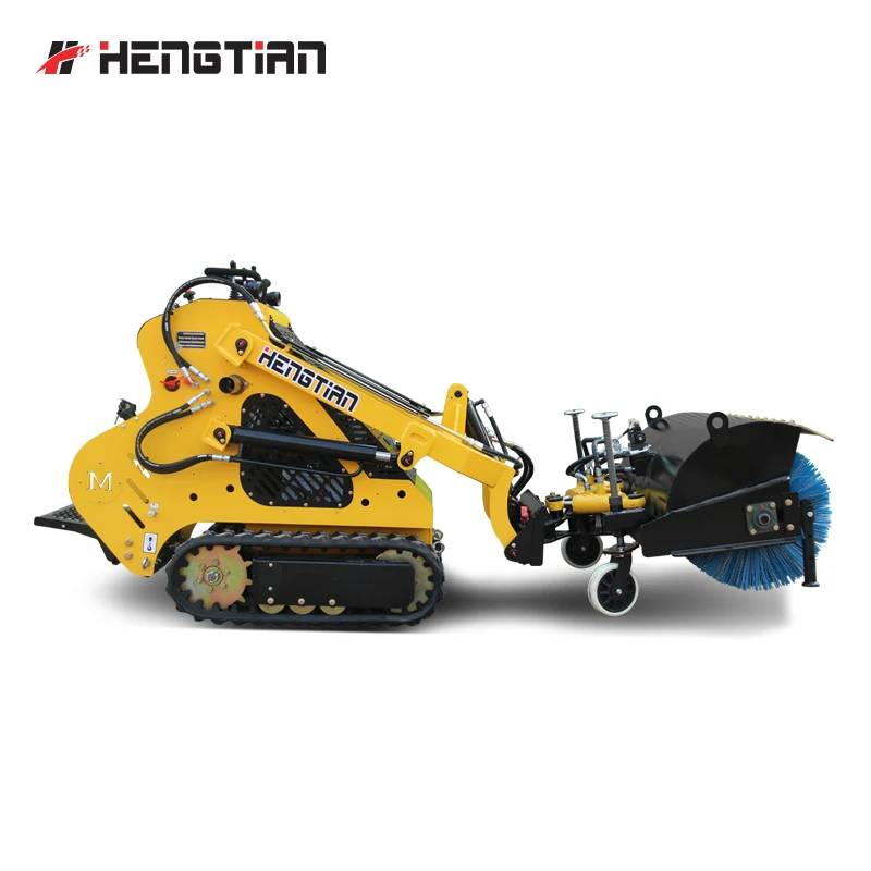 kehrmaschine track hoe mini road sweeper for ditching pilot rc  steering mounted control grader skid steer