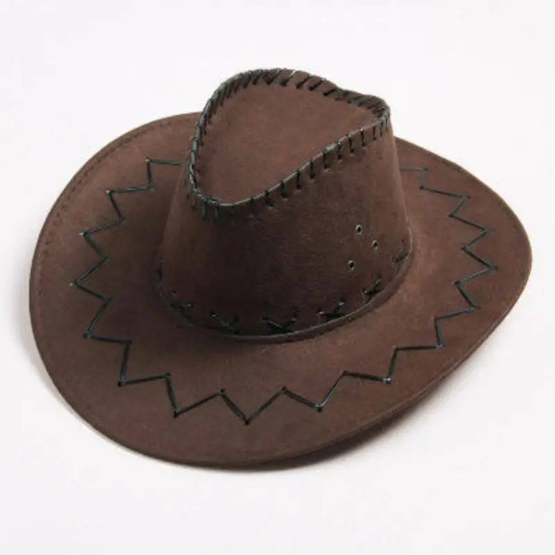 Stylish Unisex Fedora Cowboy Hat with Concho Detailing for Beach or Party Made of Paper Material for Western Charm
