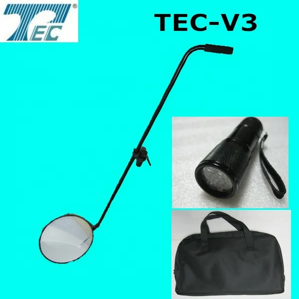 Лучшая цена Под Автомобиль бомба детектор поиска зеркала, под автомобиль проверки безопасности зеркало TEC-V3.