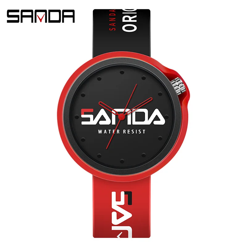 Sanda 3200 Новые мужские и женские часы модные трендовые студенческие спортивные кварцевые с силикагелем крутые индивидуальные