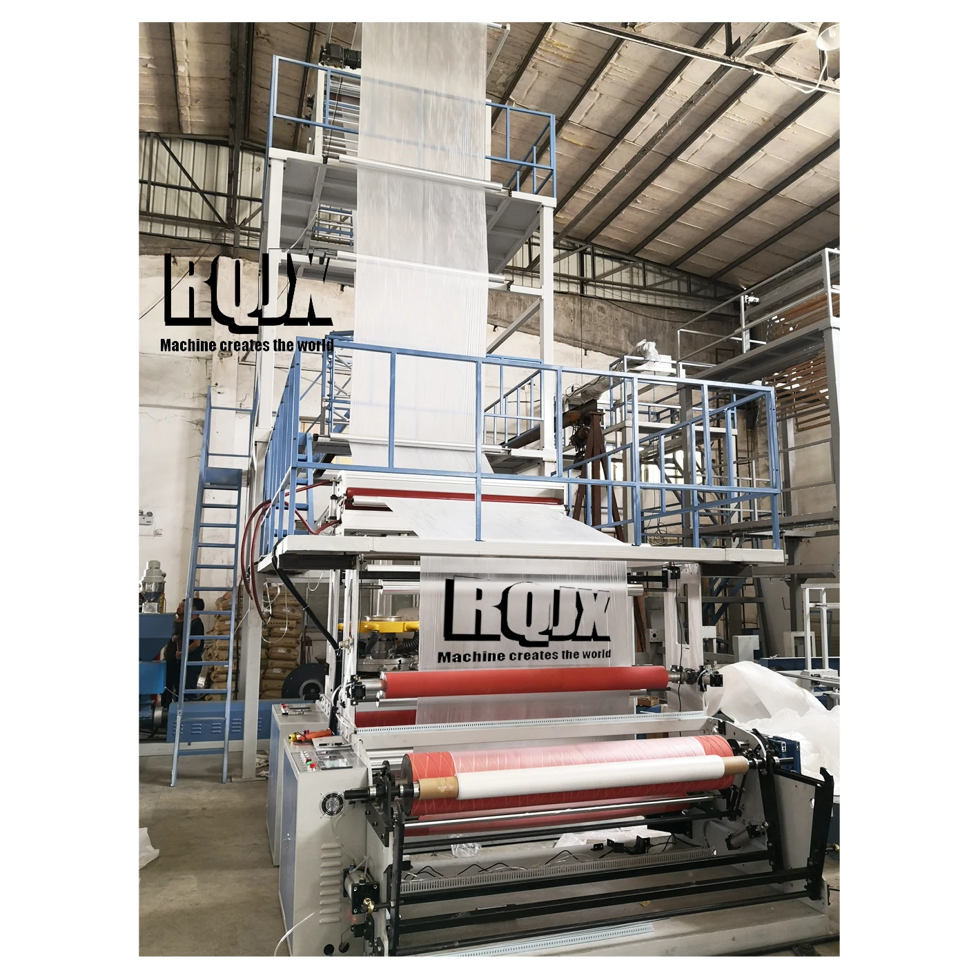 High Speed ABA Biodegradable HDPE LDPE PE bio polythene film blowing machine extruder