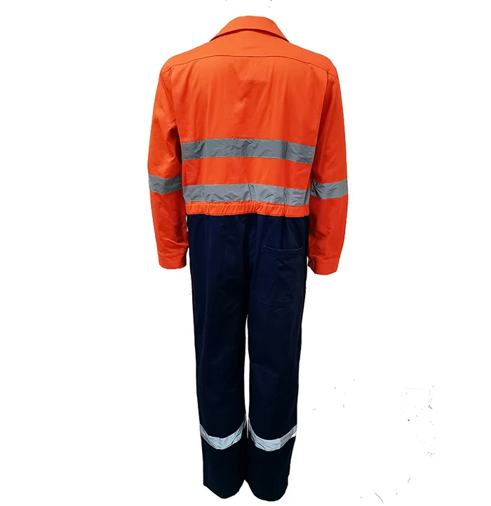 Распродажа комбинезоны Hi Vis воздухопроницаемая рабочая одежда строительная площадка Оранжевые Комбинезоны яркая лента 5 см светоотражающая