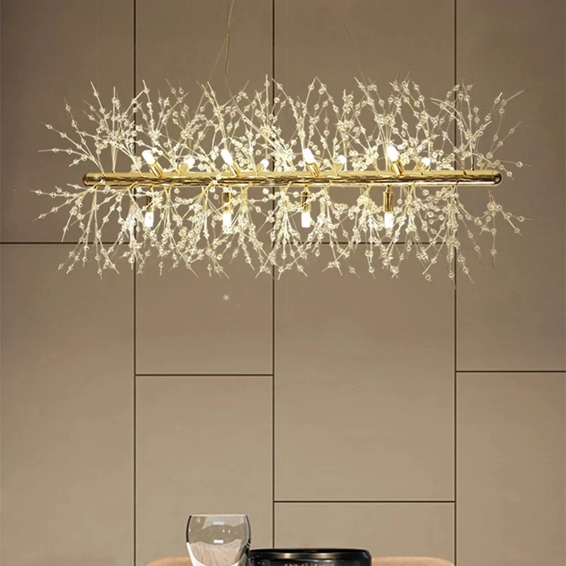 Crystal Chandelier Modern Light Luxury LED Pendant Light For Living Room Dining Room Bedroom Home Lighting Fixtures