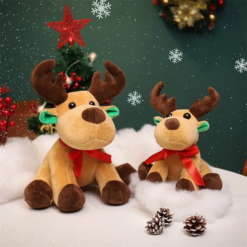 wholesale Christmas elk doll plush toy deer doll atmosphere props Christmas Eve gift for children girls