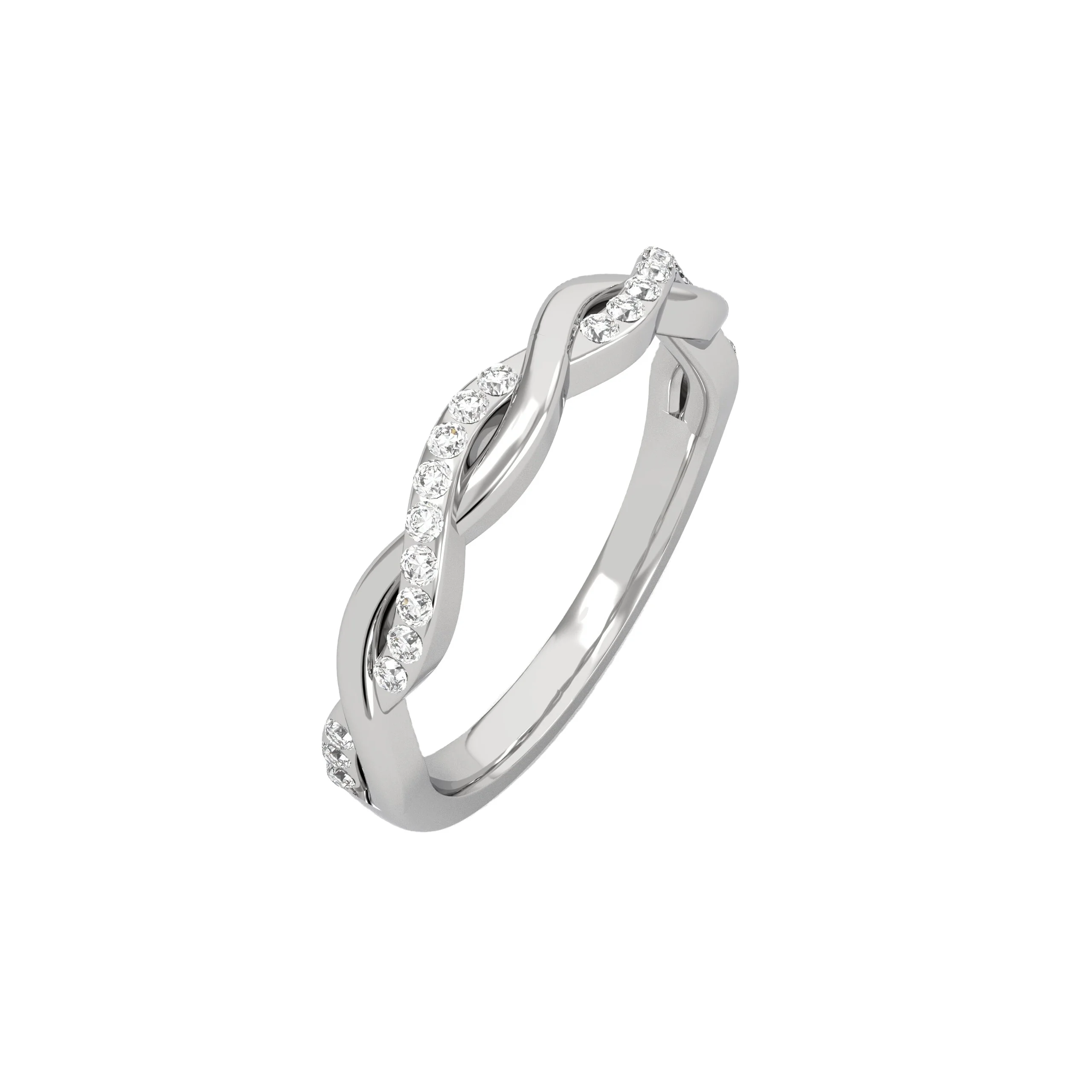 Twist Arm Fashion Adjustable Lab Grown Diamond Finger Ring New for Engagement Arrival 14k/10k Gold White/rose Color CLASSIC IGI