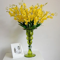 Silk artificial dendrobium orchids for wedding decorations and home decorations