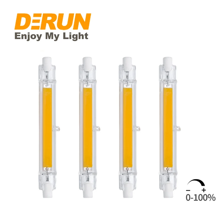New ERP Good quality 4W 5W 6W J78 flicker free LED Bulb with R7S base and one cob for indoor and outdoor lighting , LED-R7S
