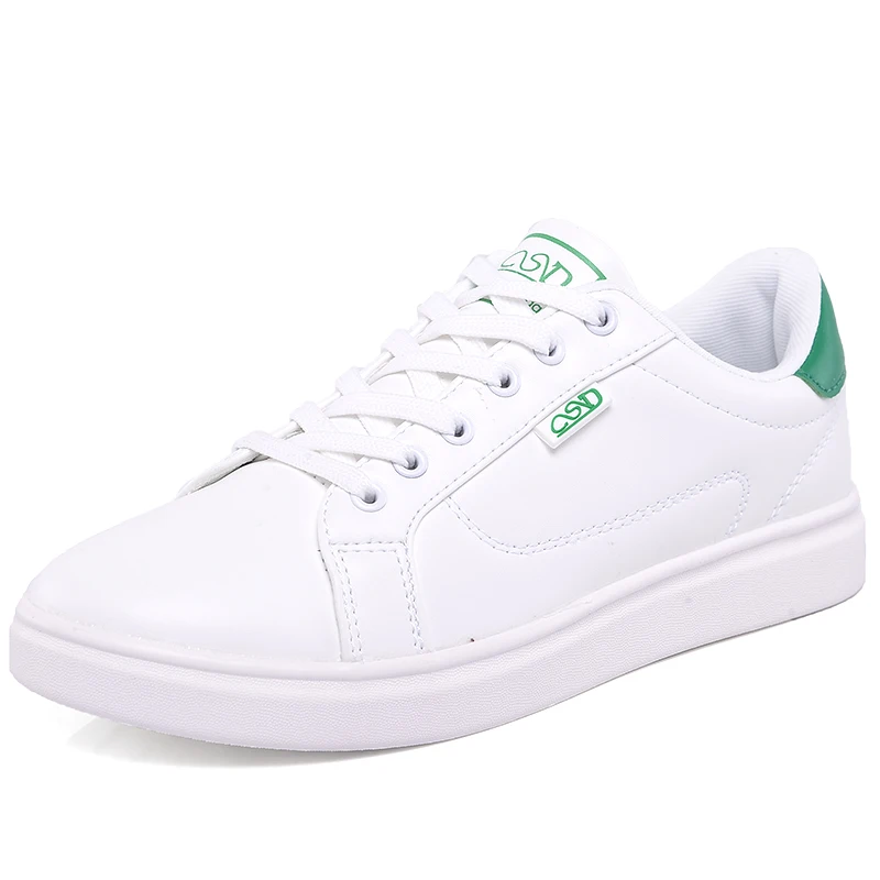 
Hot selling products PU leather upper mens white skateboard shoes 