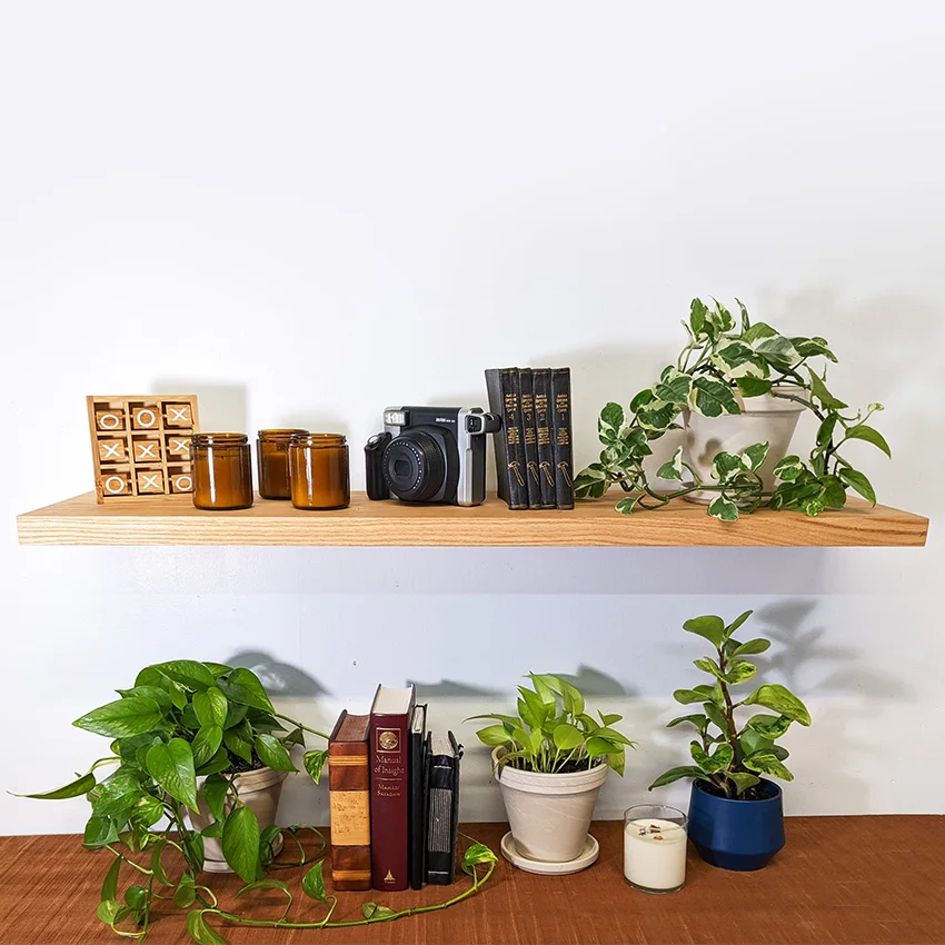 Modern Design Unique Wall Mounted Wall Shelf Decoration Shelf Living Room Creative Bookshelf Nature Color Wall Shelfroom