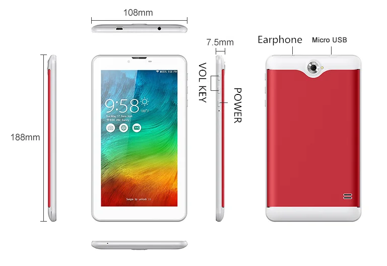 Hot selling  7 Inch Android 3G phone call Cheap Tablet Pc  Wifi  OCTA Core Gaming Tablet Pc