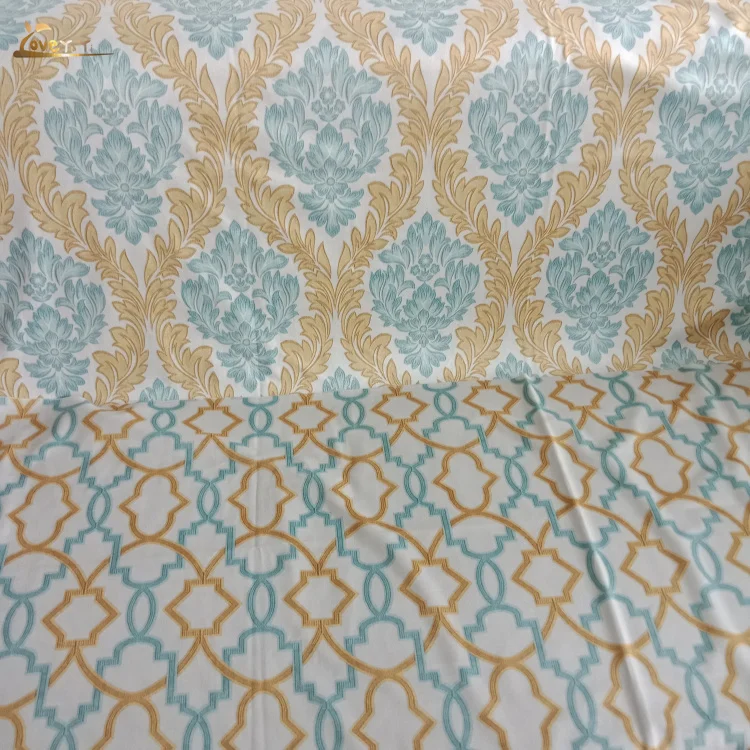 Geometric Printing Crushed velvet for sofa curtain