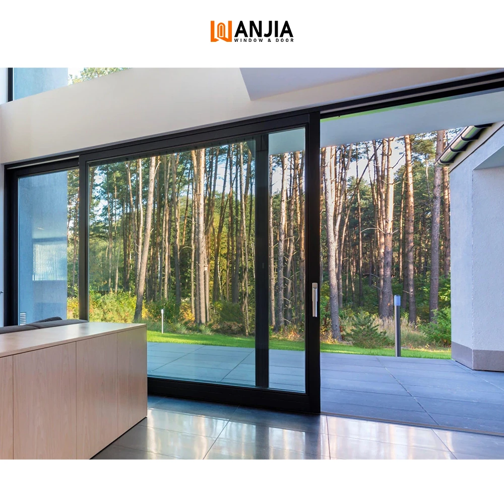 Luxury Villa Smart Electric Sliding Door Heavy Duty Thermal Break Lift Sliding Glass Door Automatic Aluminum Door