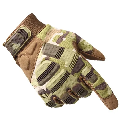 Favorable Price Comfortable Protect Full Finger Touch Screen Hard Knuckle Military Tactical Shock Resistant Outdoor Sport Gloves