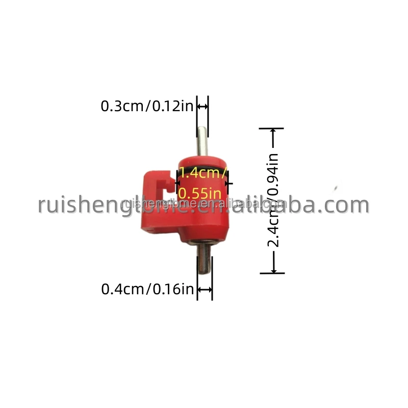 Wholesale Poultry Farming Equipment No Waste Ball Valve Water Plastic Broiler Nipple Chicken Drinker Stainless Steel Core RS-43