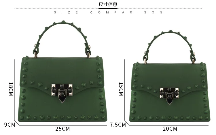 Polish Bolso Mujer Cuero Colorful Pvc Lady Purse Jelly Shoulder Handbag Candy Luxury