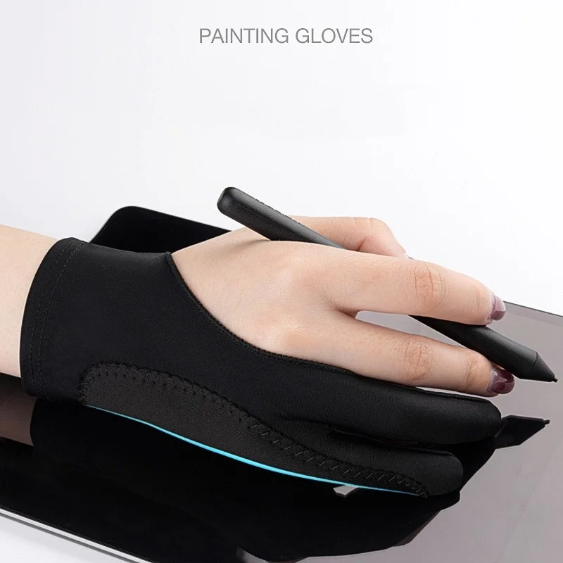 High elasticity Double layer anti accidental touch painting Writing sketching drawing gloves