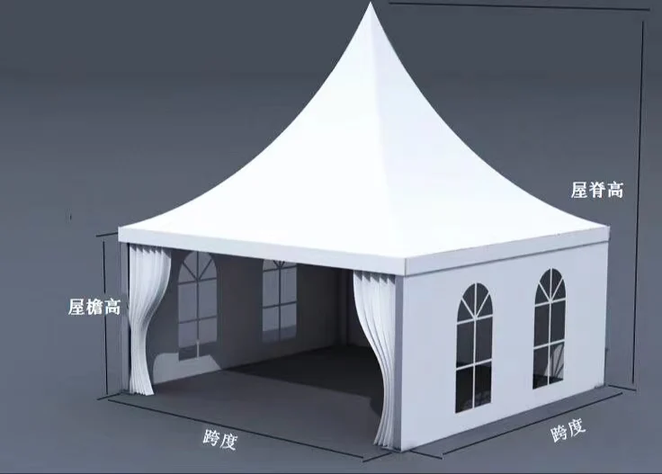 Outdoor Pop Up Pagoda Tent 3x3 5x5m Gazebo Canopy for Party and Wedding Event Tent