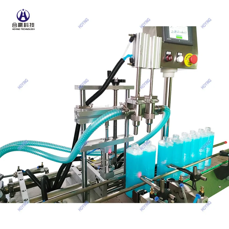 Medium capacity 1000 bottes/h automatic lotion bottle filling capping labeling machine