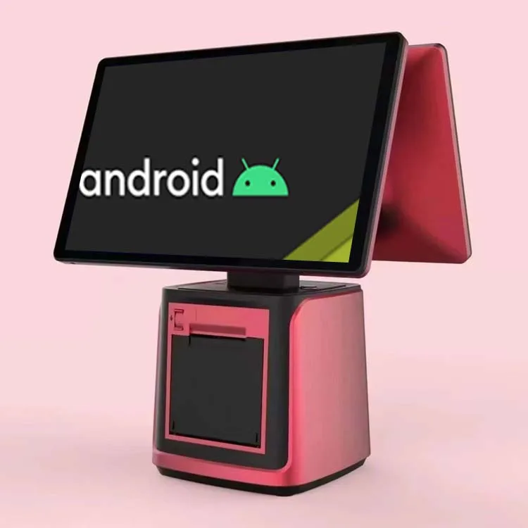 Android System Touch Panel PC 15.6 Inch Smart Pos Systems 11.6/14/15/15.6/17 Desktop Pos Machine Terminals With Built In Printer