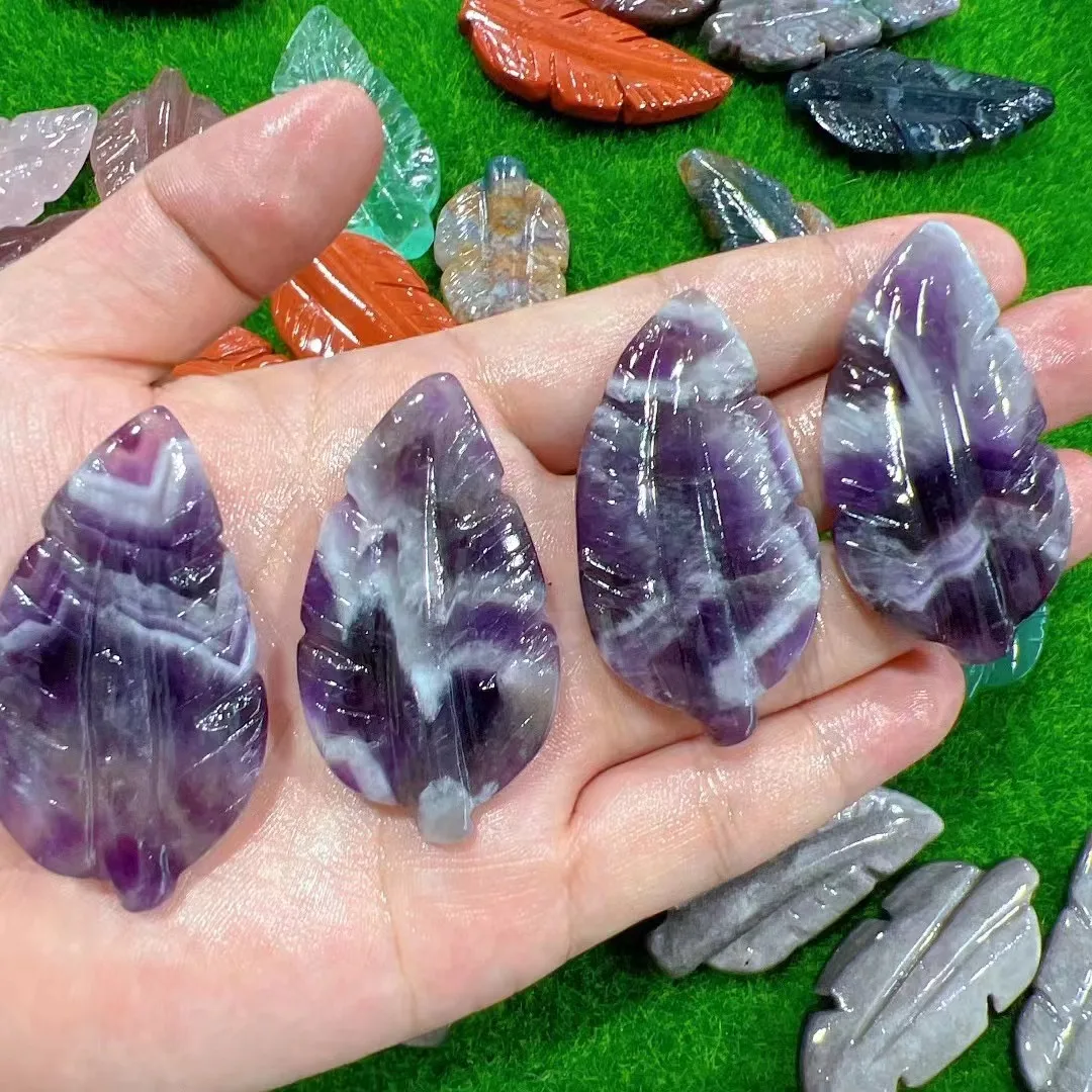 5 cm natural stone crystal feather gemstones healing crafts pendants accessary unique gifts