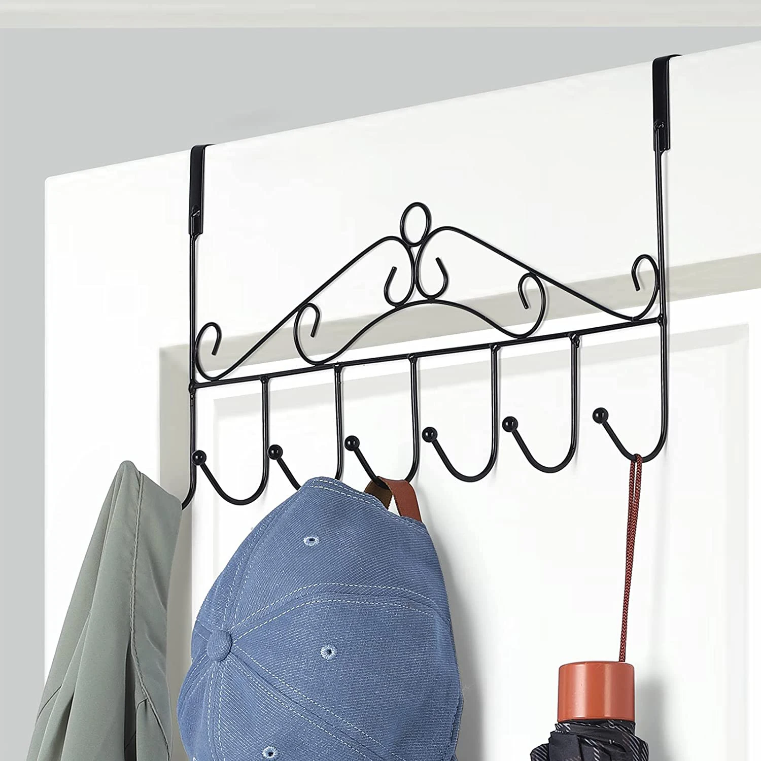 ver The Door Hooks Hanger/Over The Door Towel Rack Coat Rack with 7 Hooks/Metal Hanging Organizer for Clothes Coat Hat Towel.jpg