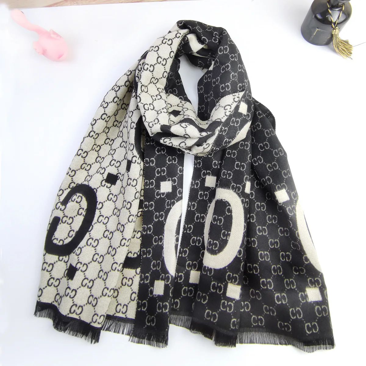 Fashion logo cashmere scarf custom letter GG print shawl temperament warm designer scarf