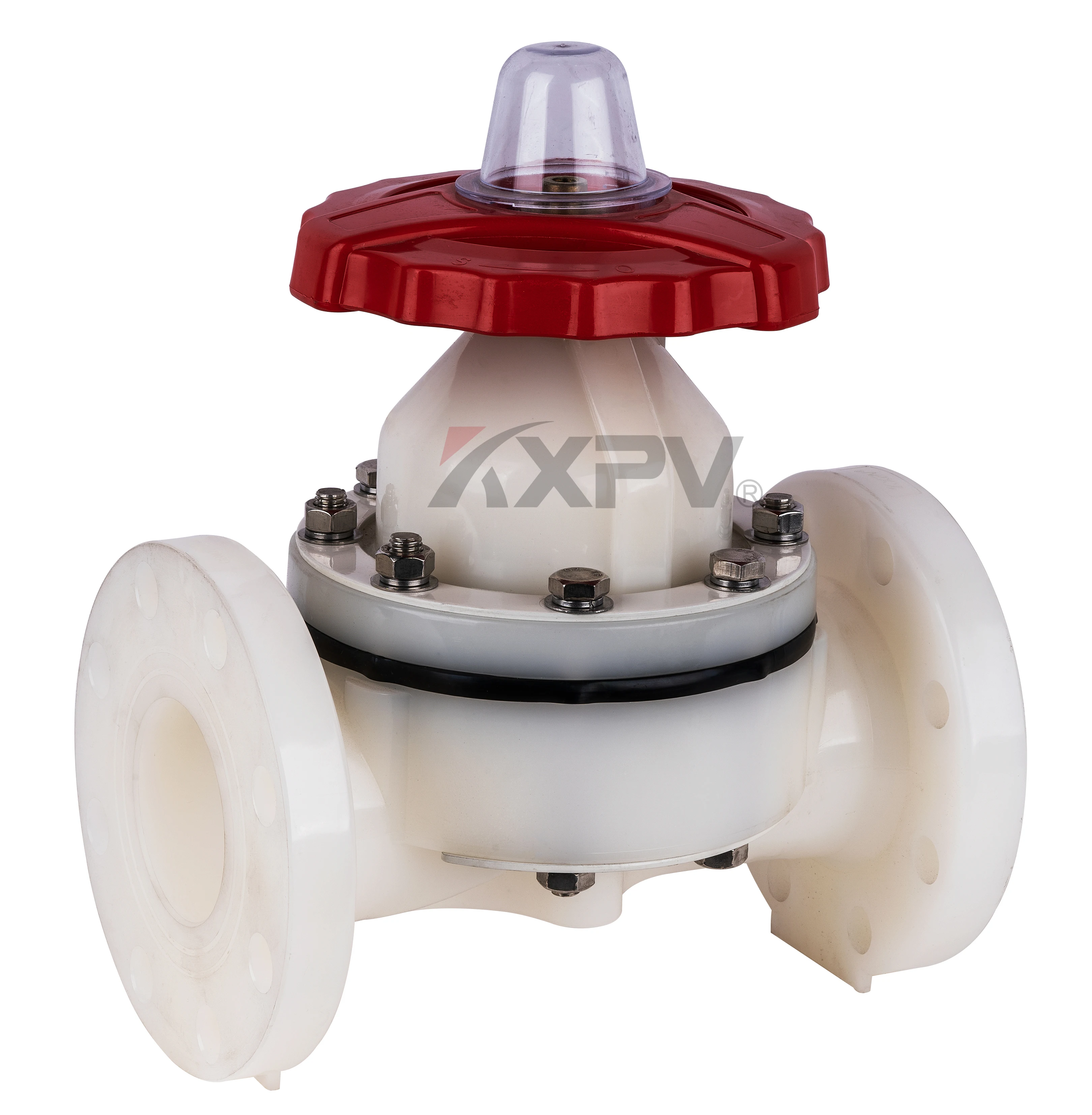 China high quality plastic pvdf flange diaphragm Valve 1/2'-4' 1/2in-4in for industry  control valve ANSI/ASTM standard