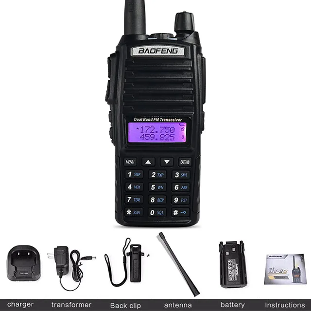 baofeng UV-82 CE FCC Certified High Power 5w Dual band two way radio with Flashlight