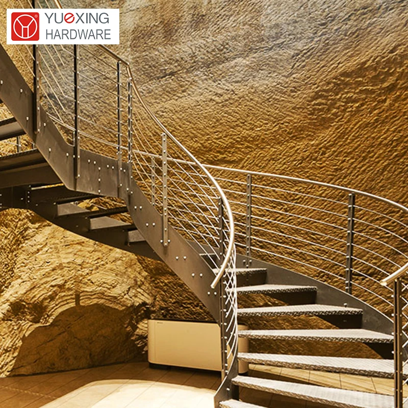 High Quality Outdoor Indoor Pipe Post Balustrade Handrails Stainless Steel Cross tube Railing