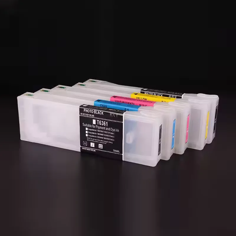 OCBESTJET 700ML T6361- T636B Refillable Ink Cartridges with permanent chip  [ For EPSON /7890/9890/7908/9908/7900/9900/7910/9910