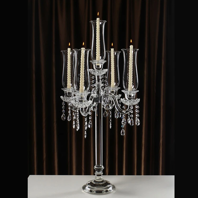 Elegant Wedding Crystal 5 Aarms Table Candelabra Centerpiece On Sale