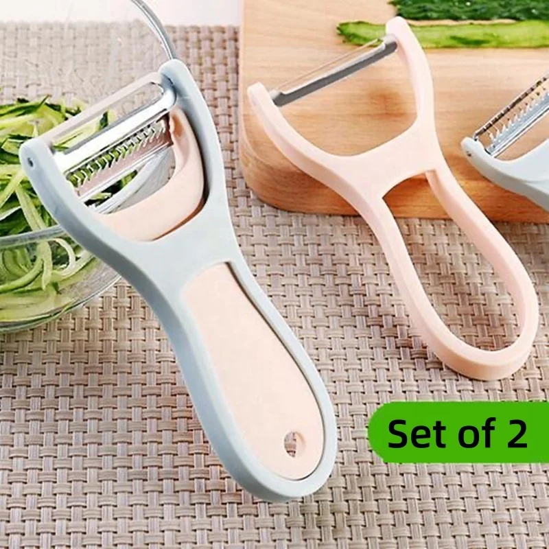 Peeler Multifunctional Fruit Knife 2-in-1 Peeler Kitchen Potato Melon Fruit Stainless Steel Shaving Knife Shaving Knife