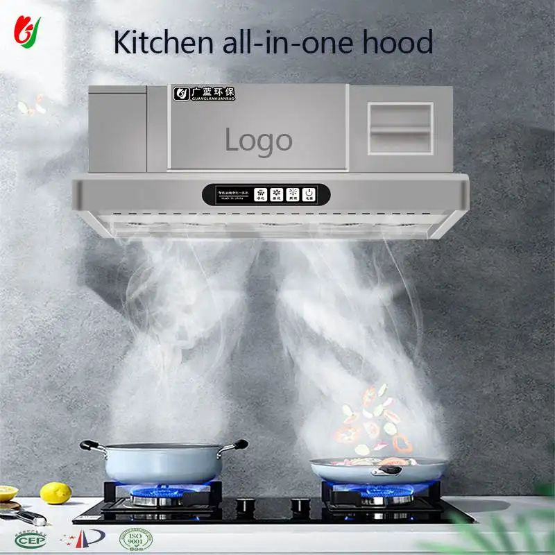 Commercial Kitchen Exhaust Emission Smart Range Hood with Esp Filter