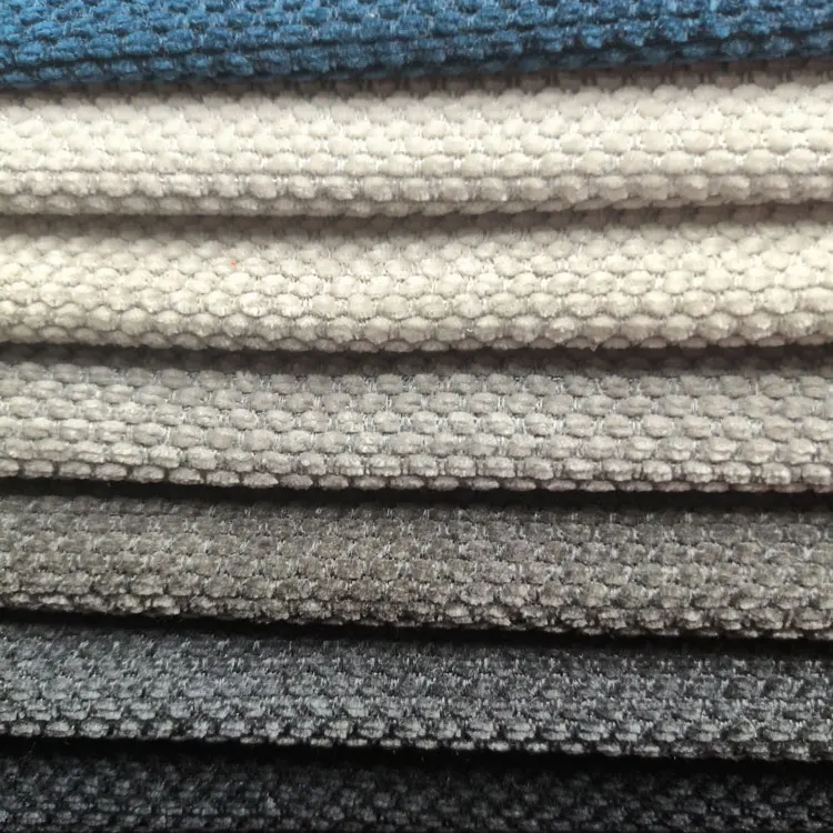 Home Textile Chenille Yarn 100% Polyester Velvet New Modern Chenille Beige Fabric Sofa Suite