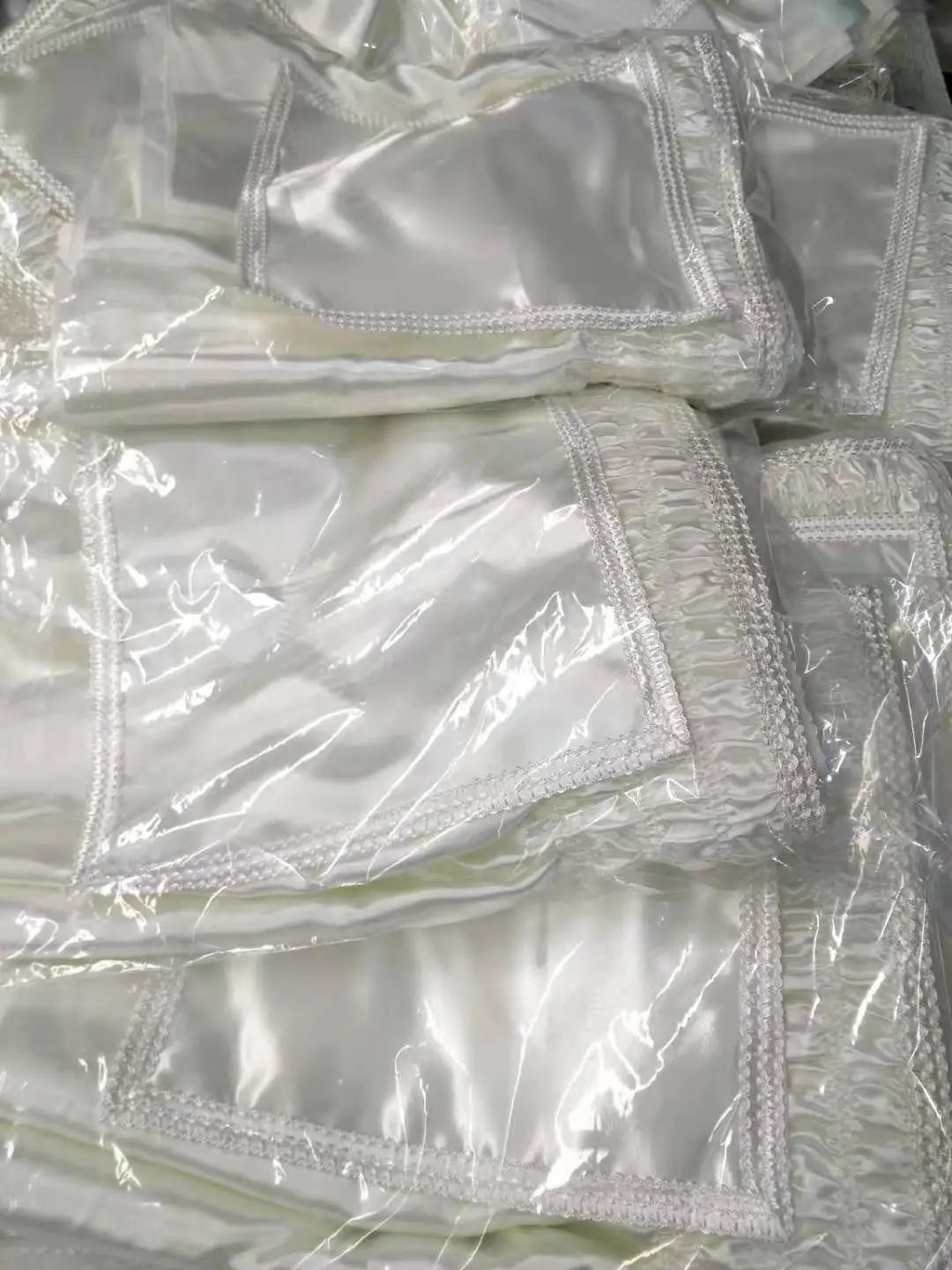 China manufacturer high quality satin coffin drapery decoration coffin  interiors casket lining