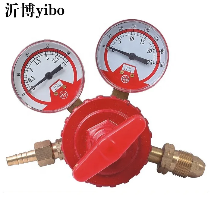 Made in China Brass Material mini type high pressure o2 regulator with two pressure gauges for gas Cylinder