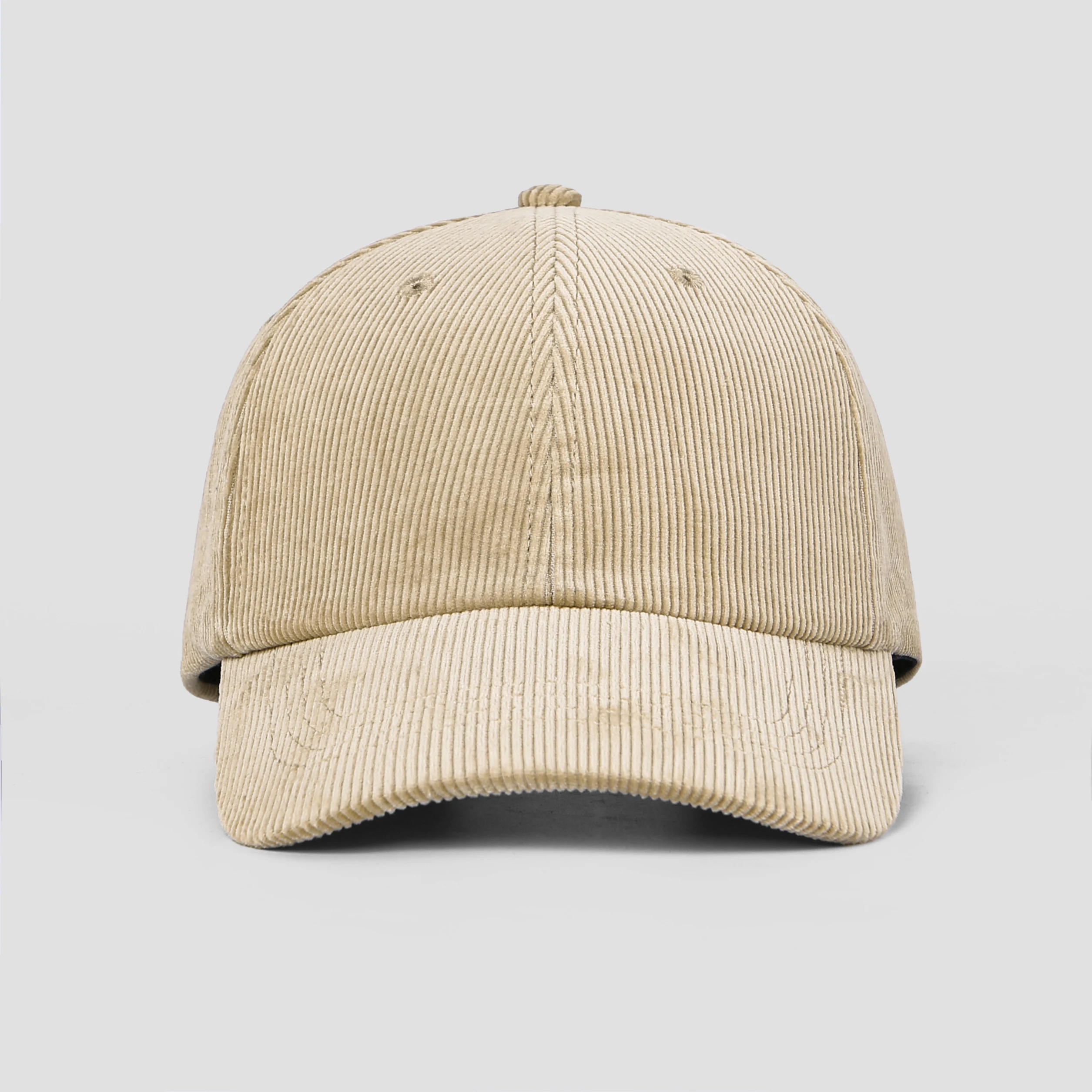 High quality new design 6 panel corduroy dad hat custom logo cotton baseball cap for outdoor