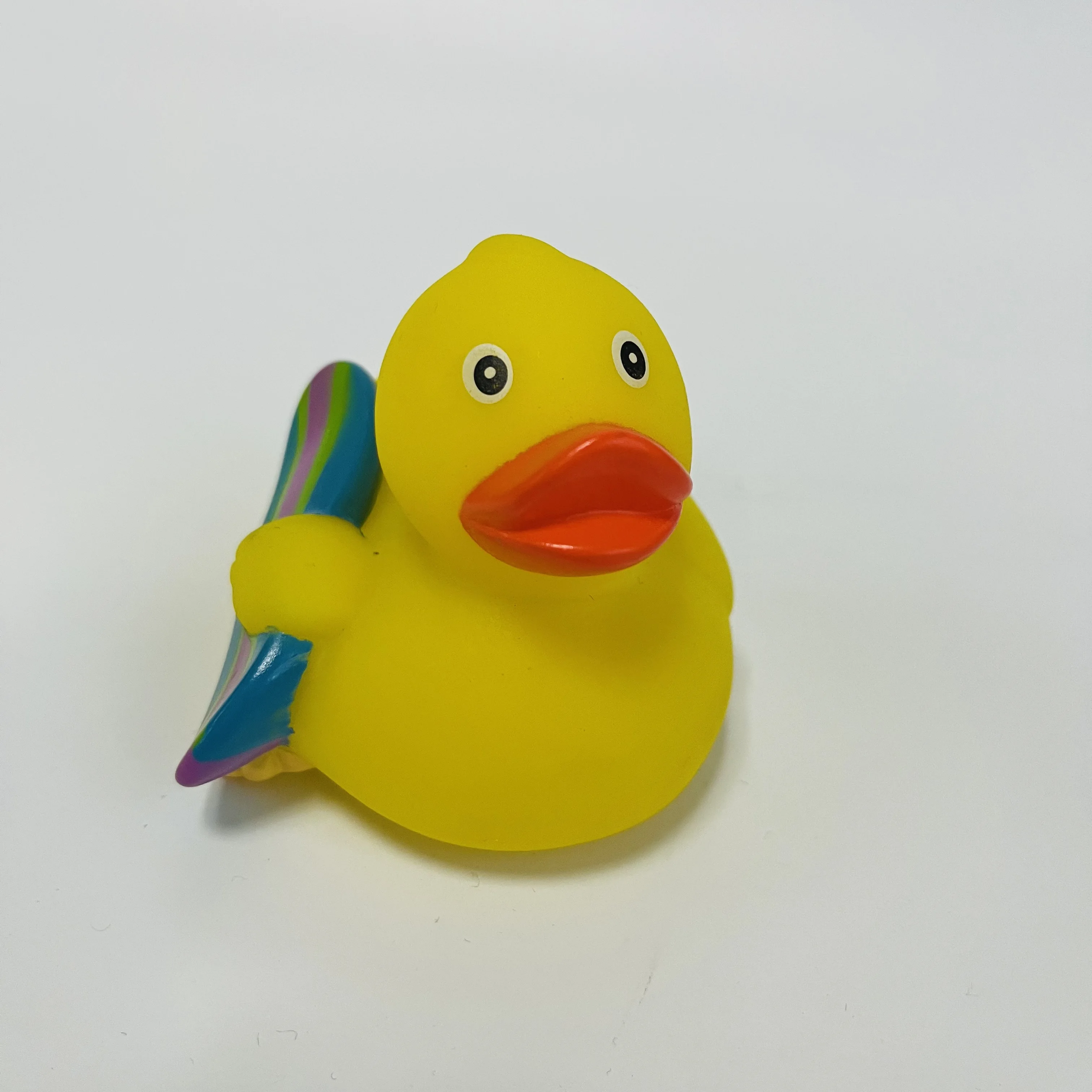 Customized   Yellow  Rubber  skier  duck  baby  bath toy