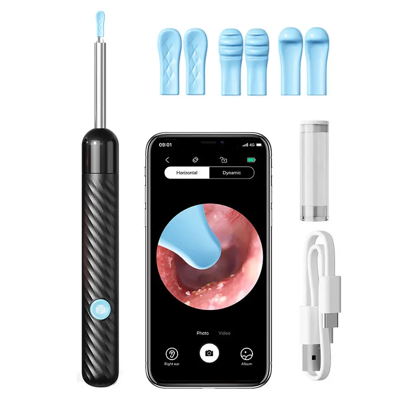 Earwax Removal Tool Super Light Lens WiFi Ear Endoscope With 6LED Light 1080P HD Wireless Otoscope smart ear cleaner with camera
