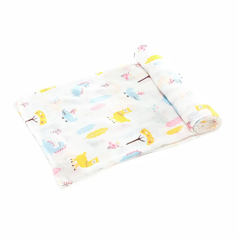 Wholesale Cheap Price 70%Bamboo 30%Cotton Baby Muslin Swaddle Blankets Breathable Lightweight Baby Blanket