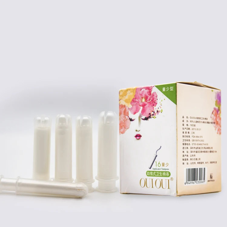 Wholesale feminine hygiene products bio menstrual organic cotton tampon