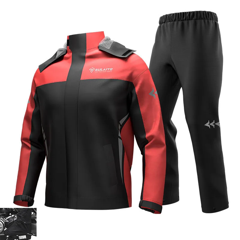 SULAITE Polyester Chubasquero Para Moto Outdoor Rainsuit Waterproof Rain Coat Split Motorcycle Raincoat For Men