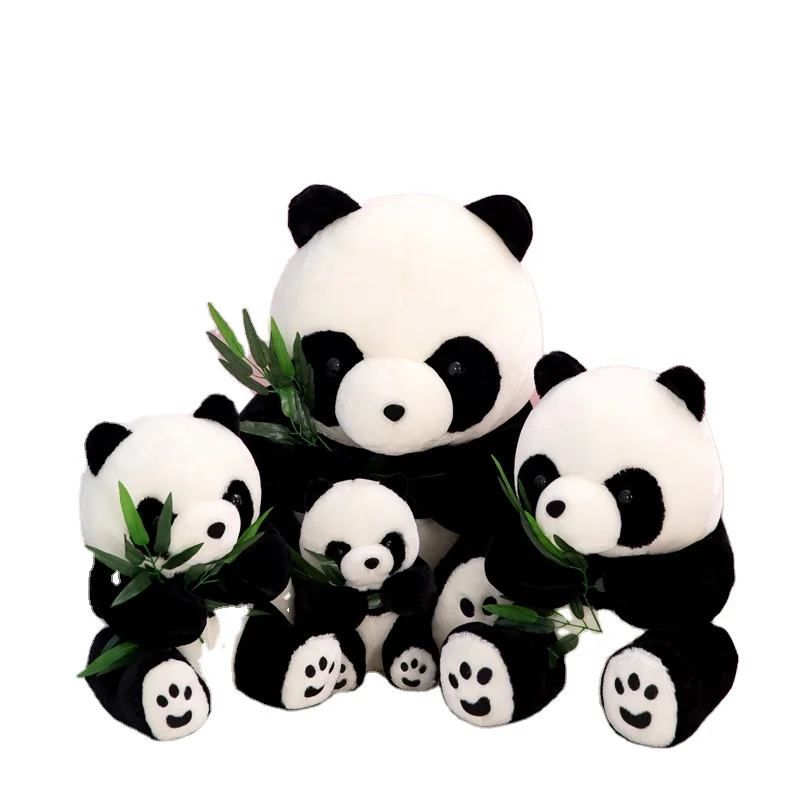 Wholesale comfortable swanky soft  gift toy stuffed animal plush toys seating pandas cartoon doll