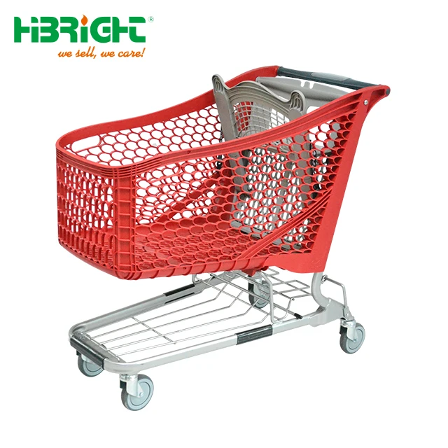 180L Retail Grocery Store Plastic Supermarket Shopping Cart