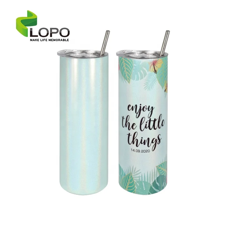 20oz Straight Stainless Steel Straw Bottle With Finish Sublimation Blanks for Mug Press